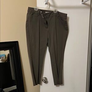 LOFT Dark Green Original Ankle Pants